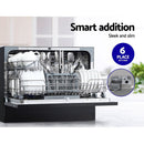 Devanti 6 Place Settings Benchtop Dishwasher Black - RnR Galore