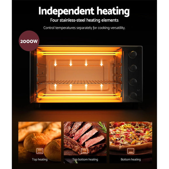 Devanti 60L Convection Oven Electric Fryer Ovens 2000W - RnR Galore