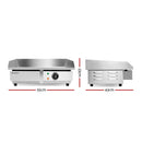 Devanti Commercial Electric Griddle 55cm BBQ Grill Plate 3000W - RnR Galore