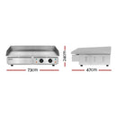 Devanti Commercial Electric Griddle 73cm BBQ Grill Plate 4400W - RnR Galore