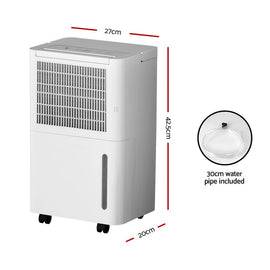 Devanti Dehumidifier 12L Air Purifier White - RnR Galore