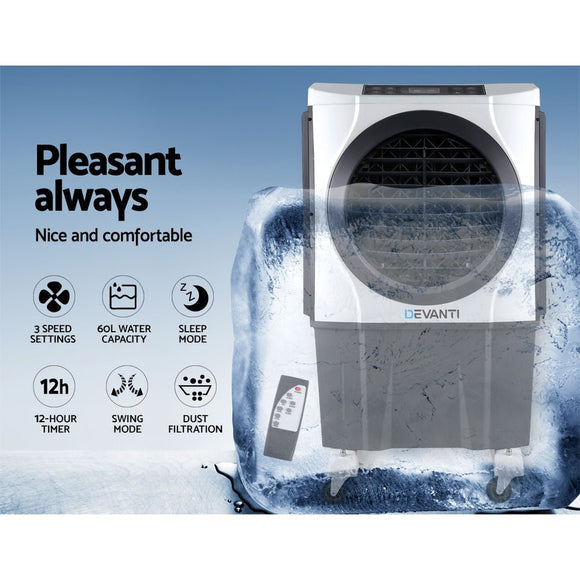 Devanti Evaporative Air Cooler Conditioner 60L - RnR Galore