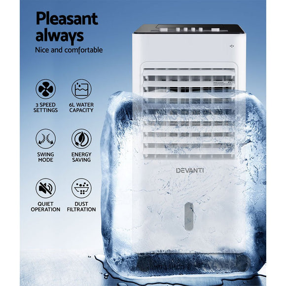 Devanti Evaporative Air Cooler Conditioner 6L - RnR Galore