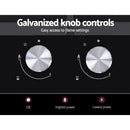 Devanti Gas Cooktop 30cm 2 Burner Black - RnR Galore