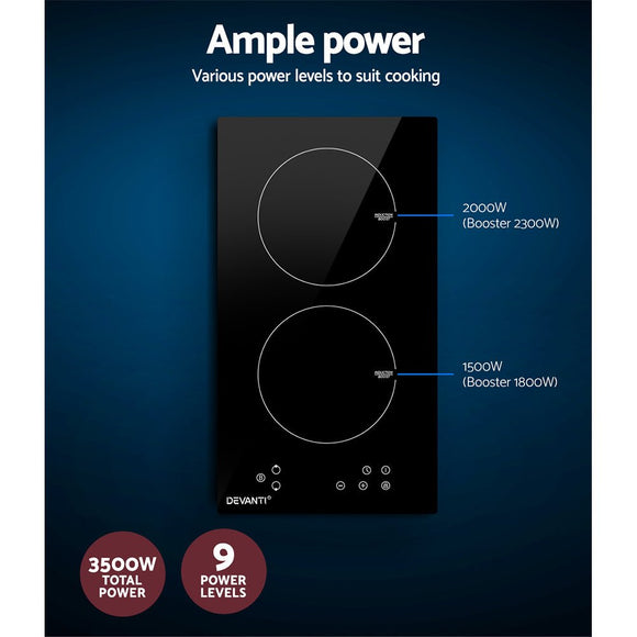 Devanti Induction Cooktop 30cm Electric Cooker - RnR Galore