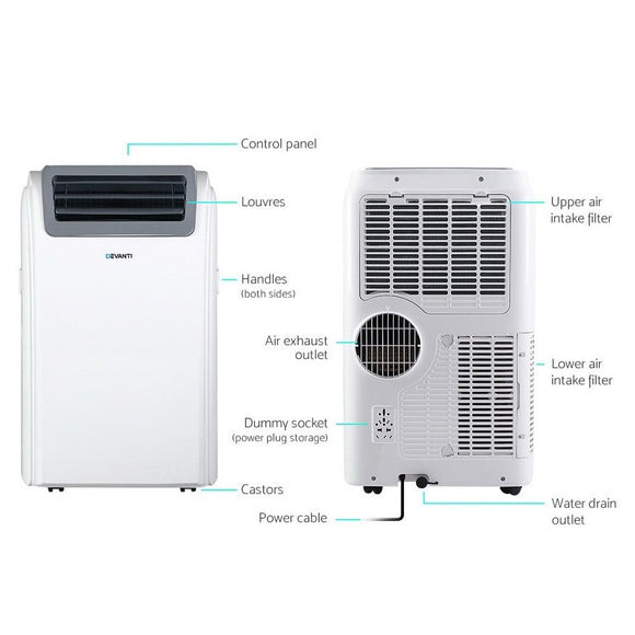 Devanti Portable Air Conditioner WiFi 12000BTU - RnR Galore