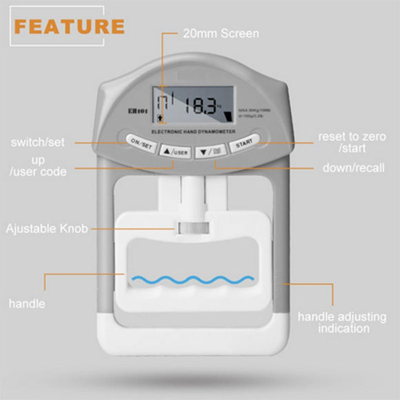 Digital Dynamometer Hand Grip Strength Muscle Tester Electronic Power Measure - RnR Galore