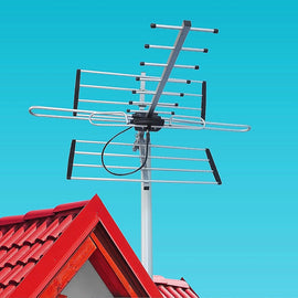 Digital TV Outdoor Antenna Aerial UHF VHF FM Signal Booster HD - RnR Galore