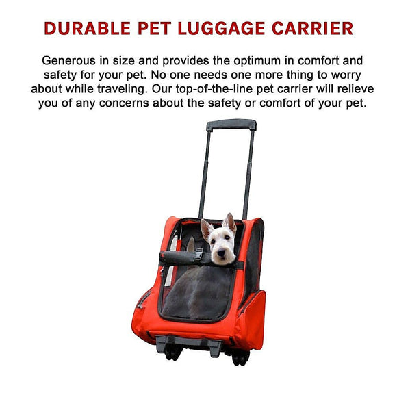 Dog Pet Safety Transport Carrier Backpack Trolley - RnR Galore