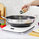 Double Ear 304 Stainless Steel 38cm Non - Stick Stir Fry Cooking Kitchen Wok Pan with Lid Honeycomb Double Sided - RnR Galore