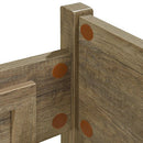Double Size Bed Frame Natural Wood like MDF in Oak Colour - RnR Galore