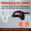 Drain Auger Drain Cleaner Unblocker Auger Sewage Pipe Cleaning Plumbing Tool - RnR Galore