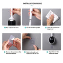 Ecoco Silicone Water Drop Toilet Brush Holder Set Wall - Mounted Cleaning Brush Tool Grey - RnR Galore