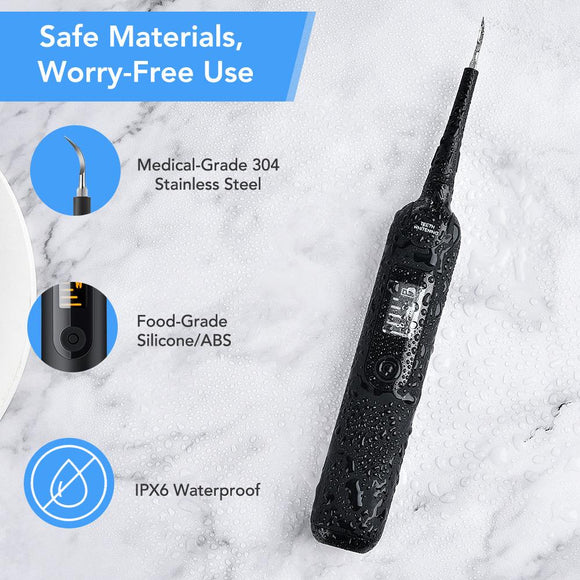 Electric Ultrasonic Dental Tartar Plaque Calculus Tooth Remover Set Kits Cleaner with LED Screen - RnR Galore