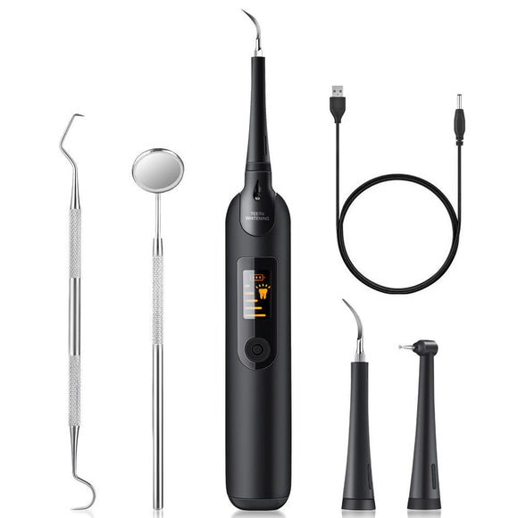 Electric Ultrasonic Dental Tartar Plaque Calculus Tooth Remover Set Kits Cleaner with LED Screen - RnR Galore