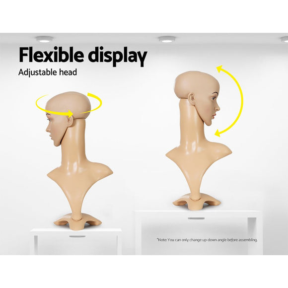 Embellir Female Mannequin Head Dummy Model Display Shop Stand Professional Use - RnR Galore