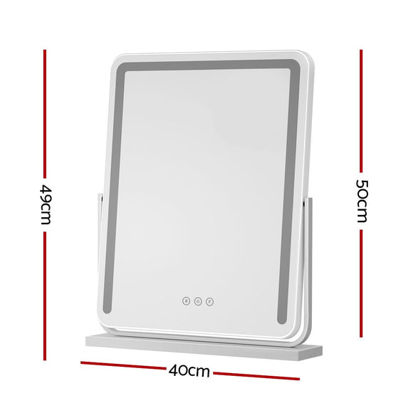 Embellir Makeup Mirror 40x50cm Hollywood Vanity with LED Light Strip Rotation - RnR Galore