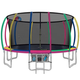 Everfit 16FT Trampoline for Kids w/ Ladder Enclosure Safety Net Rebounder Colors - RnR Galore