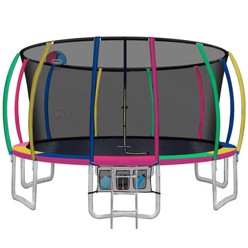 Everfit 16FT Trampoline for Kids w/ Ladder Enclosure Safety Net Rebounder Colors - RnR Galore