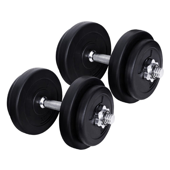 Everfit 20kg Dumbbell Set Weight Plates Dumbbells Lifting Bench - RnR Galore