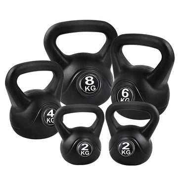 Everfit 22kg Kettlebell Set Weight Lifting Kettlebells Bench Dumbbells Gym Home - RnR Galore