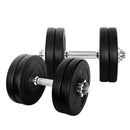 Everfit 25kg Dumbbell Set Weight Plates Dumbbells Lifting Bench - RnR Galore