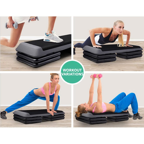 Everfit 2X Aerobic Step Riser Exercise Stepper Block Gym Home Fitness - RnR Galore