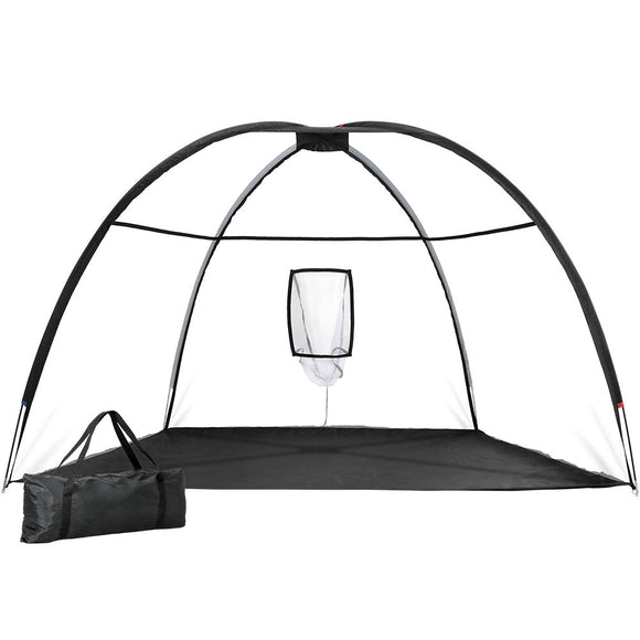 Everfit 3.5m Golf Practice Net Portable Training Aid Driving Target Tent Black - RnR Galore