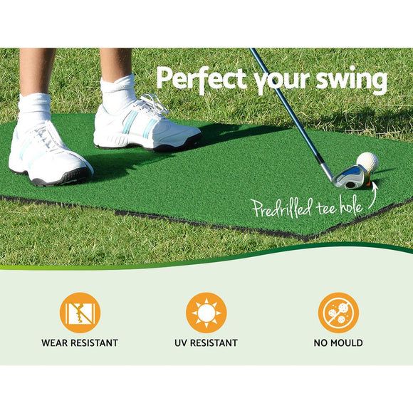 Everfit 3M Golf Practice Net And Training Mat Set Driving Target Black - RnR Galore