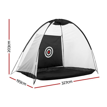 Everfit 3M Golf Practice Net Portable Training Aid Driving Target Tent Black - RnR Galore