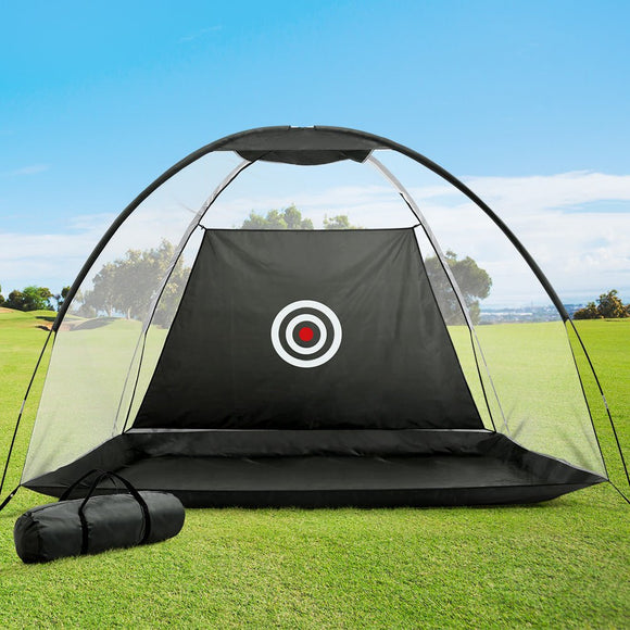 Everfit 3M Golf Practice Net Portable Training Aid Driving Target Tent Black - RnR Galore