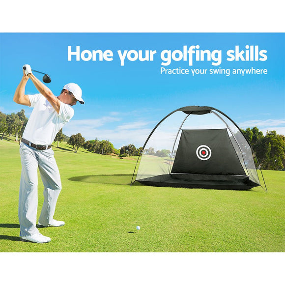 Everfit 3M Golf Practice Net Portable Training Aid Driving Target Tent Black - RnR Galore