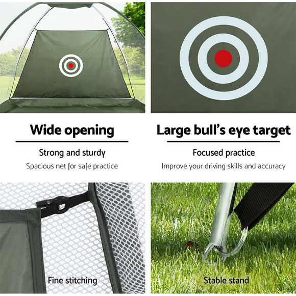 Everfit 3M Golf Practice Net Portable Training Aid Driving Target Tent Green - RnR Galore