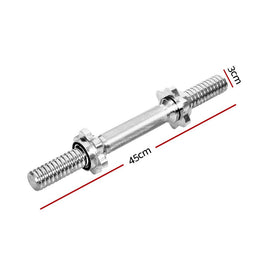 Everfit 45cm Dumbbell Bar Gym Home Exercise 150kg Capacity - RnR Galore