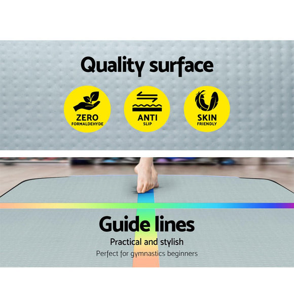 Everfit 4M Air Track Gymnastics Tumbling Exercise Mat Inflatable Mats + Pump - RnR Galore