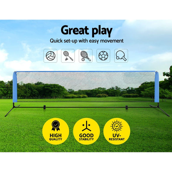 Everfit 4m Badminton Tennis Net Portable Volleyball Kit Adjustable Height - RnR Galore