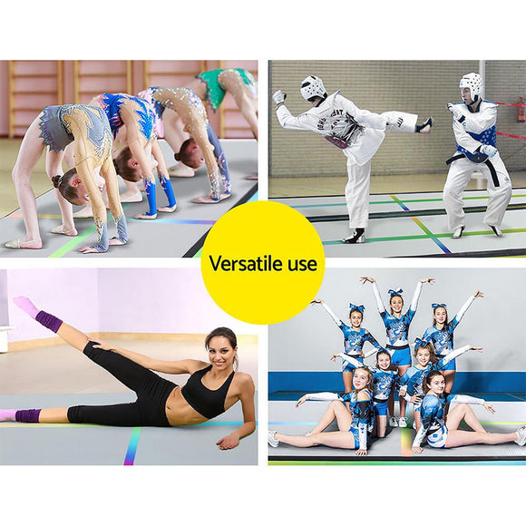 Everfit 5M Air Track Gymnastics Tumbling Exercise Mat W/ Pump Inflatable Colour - RnR Galore