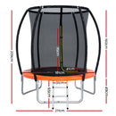 Everfit 6FT Trampoline for Kids w/ Ladder Trampoline Enclosure Safety Net Rebounder Orange - RnR Galore