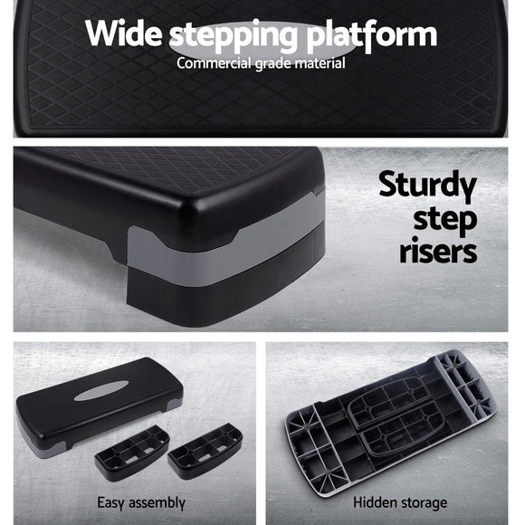 Everfit Aerobic Step Exercise Stepper Steps Home Gym Fitness Block Bench Riser - RnR Galore