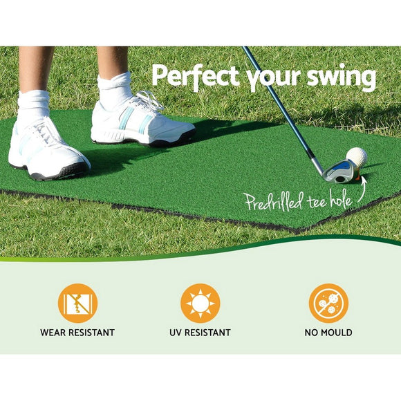 Everfit Golf Hitting Practice Mat Portable Driving�Range�Training Aid 80x60cm - RnR Galore