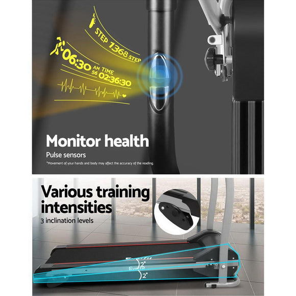 Everfit Treadmill Electric Home Gym Fitness Exercise Machine Foldable 360mm - RnR Galore