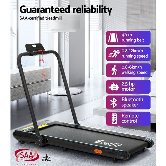 Everfit Treadmill Electric Walking Pad Under Desk Home Gym Fitness 420mm Remote - RnR Galore