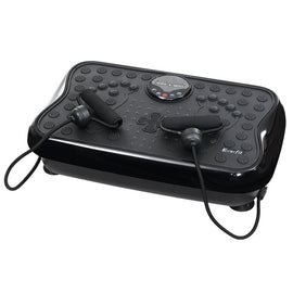 Everfit Vibration Machine Platform Vibrator With Resistance Rope Home Gym Black - RnR Galore