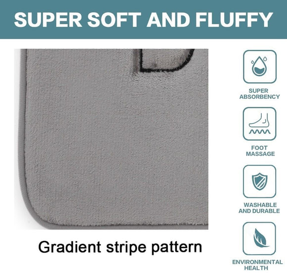 Extra Thick Memory Foam & Super Comfort Bath Rug Mat for Bathroom (60 x 40 cm, Grey) - RnR Galore