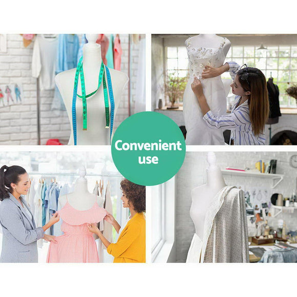 Female Mannequin 170cm Model Dressmaker Clothes Display Torso Tailor Wedding White - RnR Galore