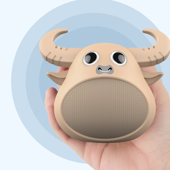 Fitsmart Bluetooth Animal Face Speaker Portable Wireless Stereo Sound - Khaki - RnR Galore