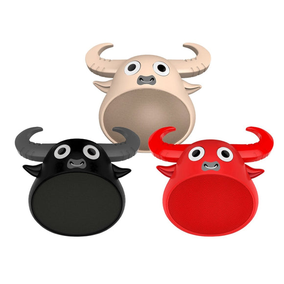 Fitsmart Bluetooth Animal Face Speaker Portable Wireless Stereo Sound - Red - RnR Galore