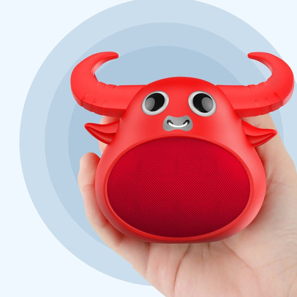 Fitsmart Bluetooth Animal Face Speaker Portable Wireless Stereo Sound - Red - RnR Galore