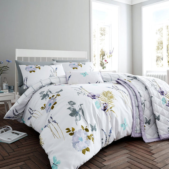 Flora Lilac Quilt Cover Set King - RnR Galore