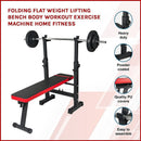Folding Flat Weight Lifting Bench Body Workout Exercise Machine Home Fitness - RnR Galore